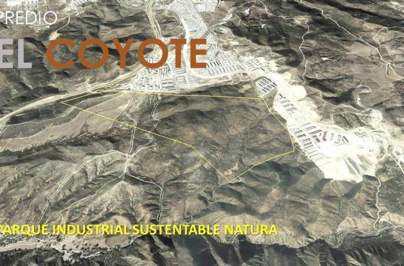 Vista satelital de terreno en venta el coyote Tijuana
