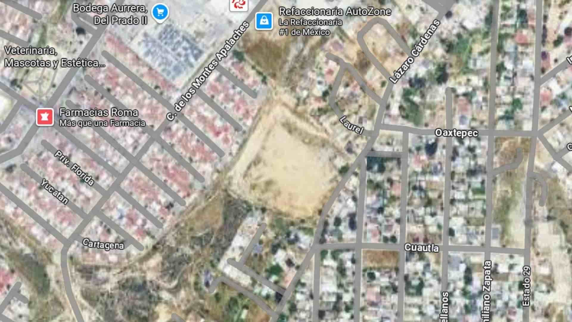Vista aérea de terreno en venta en la ciudad de Tijuana, México